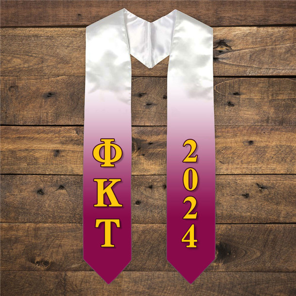 Phi Kappa Tau Extra Fancy Greek Graduation Stole W Year