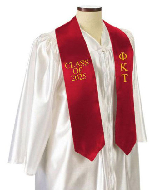  Phi Kappa Tau Embroidered Graduation Sash Stole 