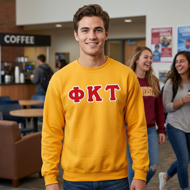 Phi Kappa Tau Lettered Crewneck Sweatshirt