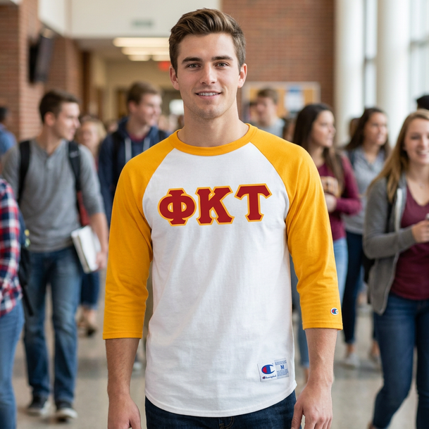 DISCOUNT- Phi Kappa Tau Lettered Raglan T-Shirt