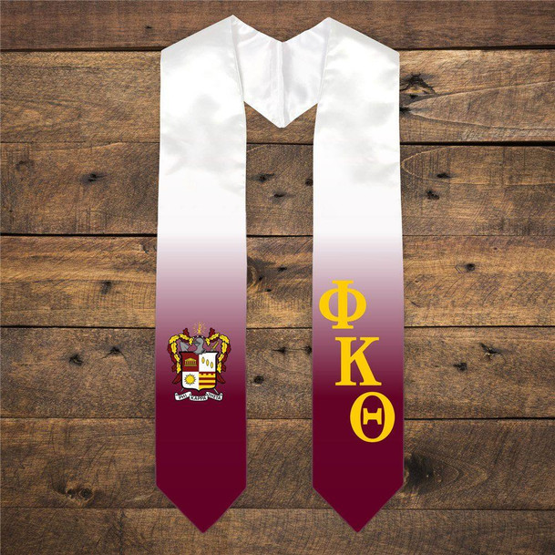  Phi Kappa Theta Extra Fancy Diagonal Greek Graduation Stole W Crest 