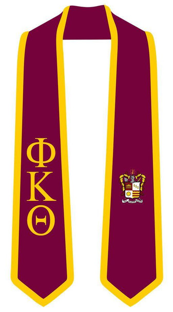  DISCOUNT-Phi Kappa Theta Greek 2 Tone Lettered Graduation Sash Stole 