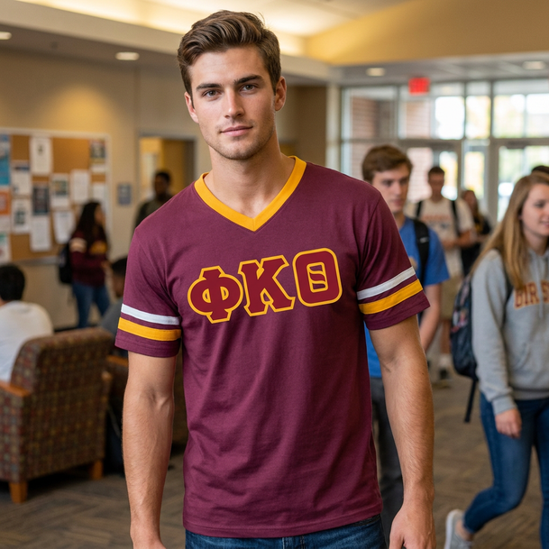 DISCOUNT-Phi Kappa Theta Jersey With Greek Applique Letters