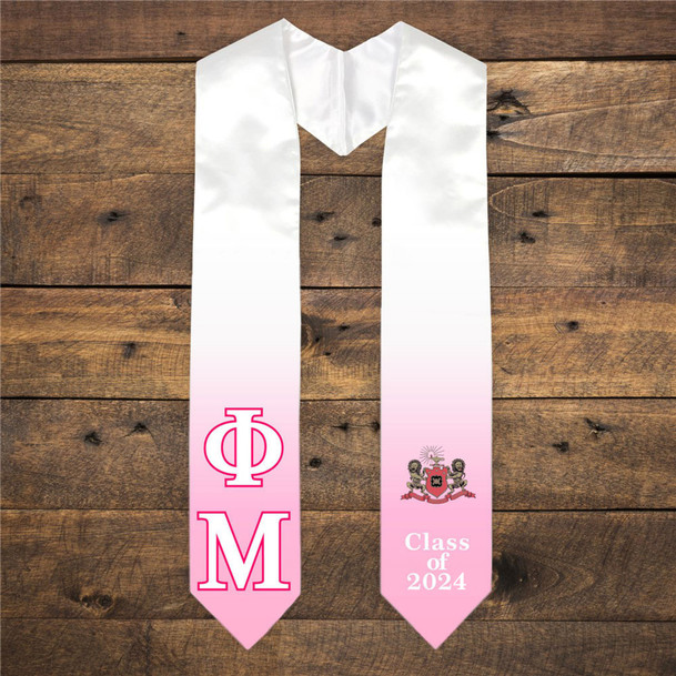 Phi Mu Extra Fancy Greek Class Of  Graduation Stole