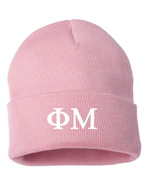 Phi Mu Greek Letter Knit Cap