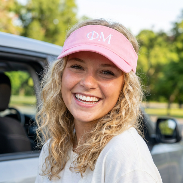 Phi Mu Greek Letter Visor