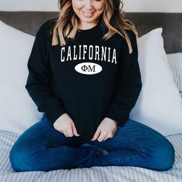  Phi Mu State Crewneck Sweatshirt 