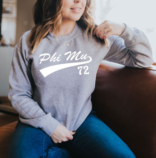 Phi Mu Tail Crewneck Sweatshirts