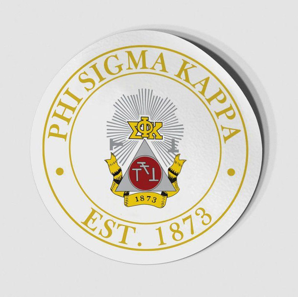  Phi Sigma Kappa Circle Crest - Shield Decal 