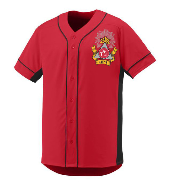 Phi Sigma Kappa Game 7 Full-Button Baseball Jersey