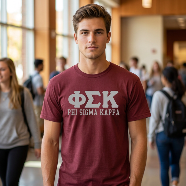Phi Sigma Kappa Greek Custom Comfort Colors Heavyweight T-Shirt