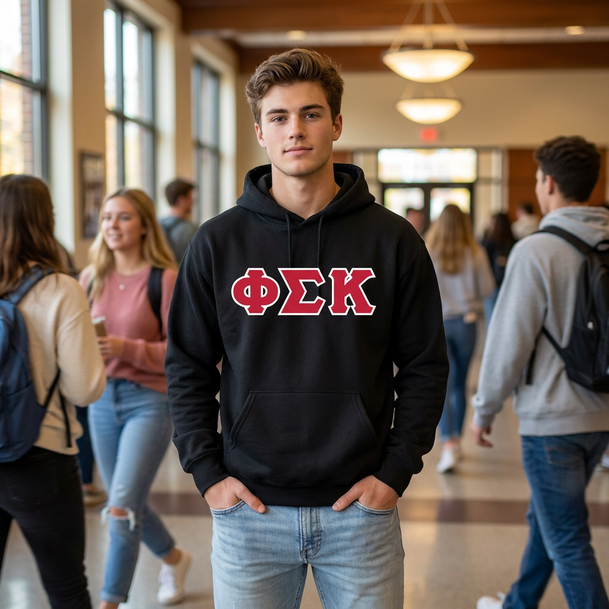 Phi Sigma Kappa Custom Twill Hooded Sweatshirt