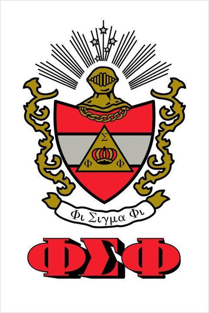  Phi Sigma Phi Crest - Shield Window Decals Stickers 