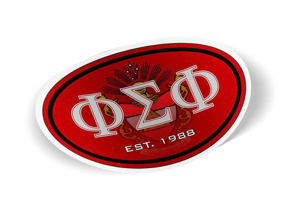  Phi Sigma Phi Color Oval Decal 