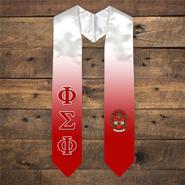  Phi Sigma Phi Extra Fancy Simple Greek Graduation Stole W Crest 