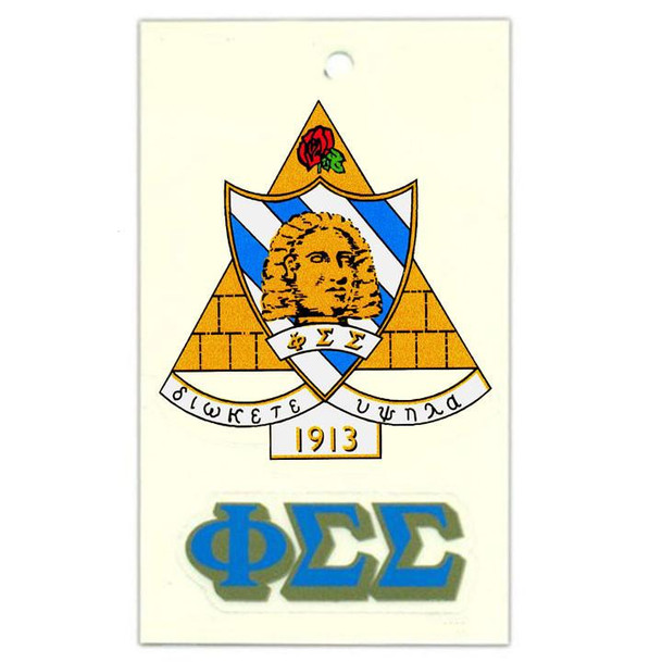  Phi Sigma Sigma Crest - Shield Decals 