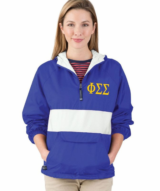 Phi Sigma Sigma Large Greek Letter Pullover Anorak