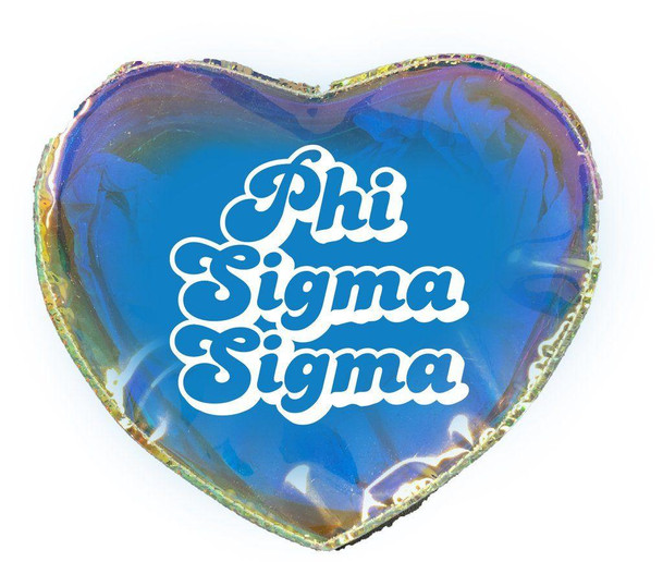 Sorority Shop Phi Sigma Sigma Heart Shaped Makeup Bag 