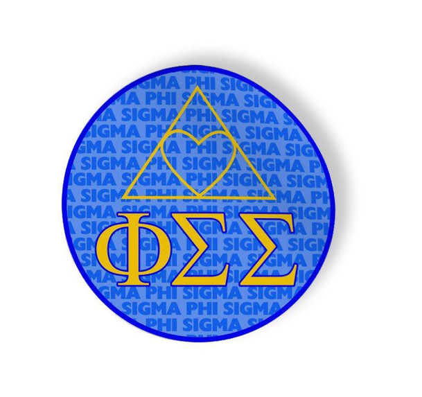  Phi Sigma Sigma Mascot Round Decals 