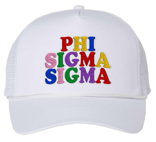  Phi Sigma Sigma Rainbow Trucker Hat 