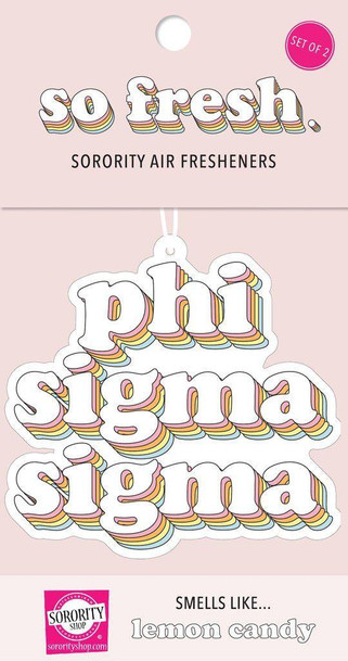 Sorority Shop Phi Sigma Sigma Retro Air Freshener (2 pack) 