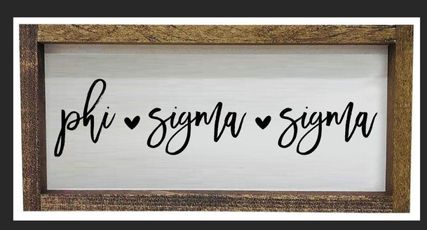 Sorority Shop Phi Sigma Sigma Script Wooden Signs 