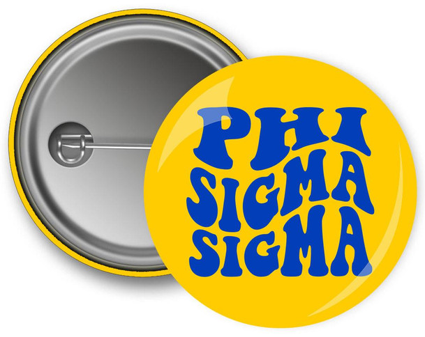 Greekgear Phi Sigma Sigma Bulky Text Button 
