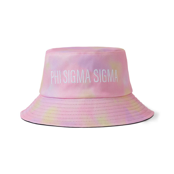 Phi Sigma Sigma Tie Dye Pastel Bucket Hat