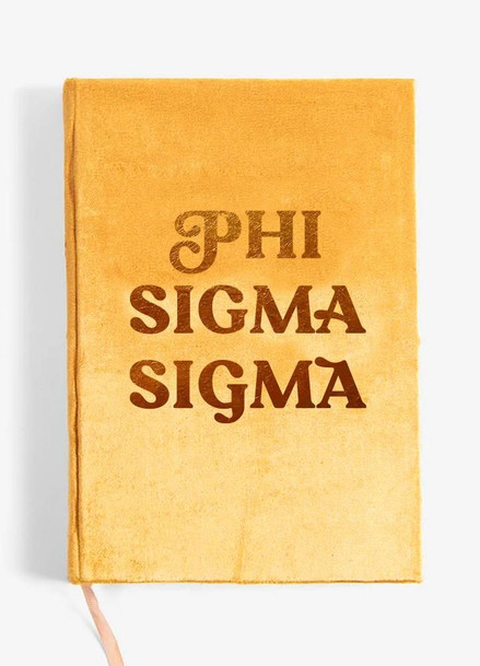 Phi Sigma Sigma Velvet Notebook