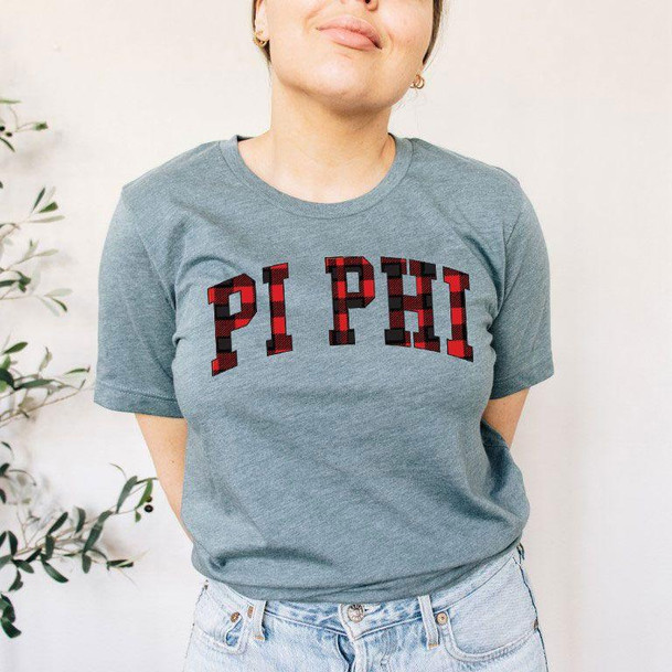 GFYN Pi Beta Phi Christmas Plaid Tee 