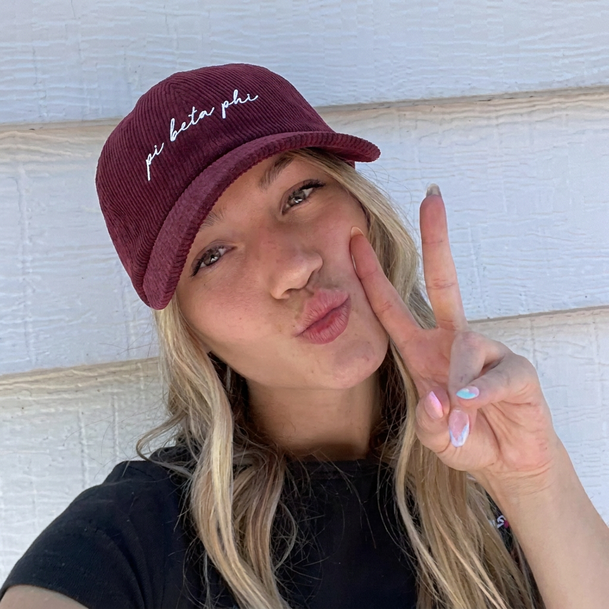 Pi Beta Phi Corduroy Baseball Hats