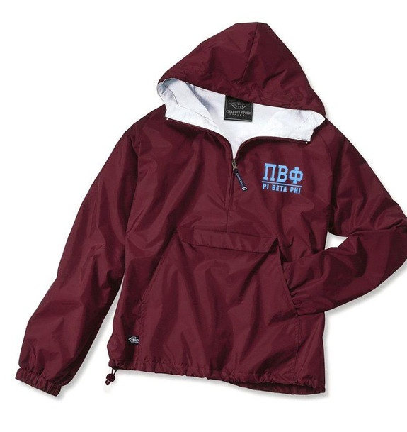  Pi Beta Phi Greek Letter Windbreaker Pullovers 