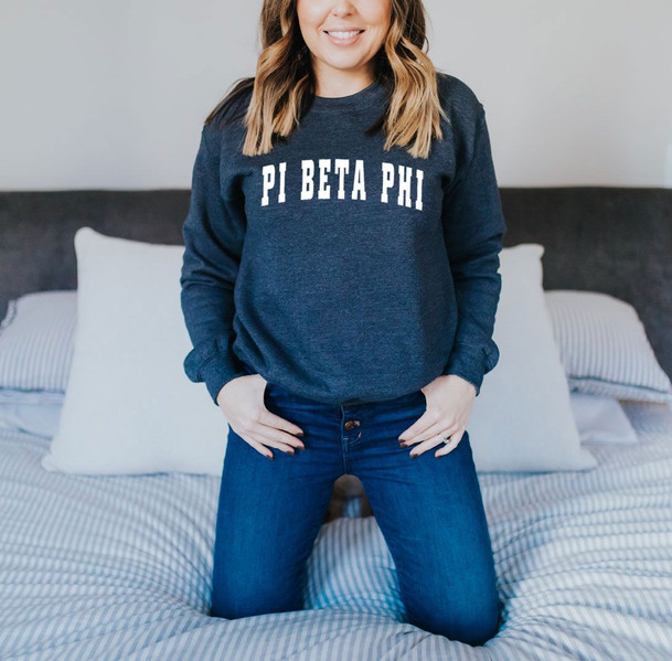 Pi Beta Phi Letterman Crewneck Sweatshirt