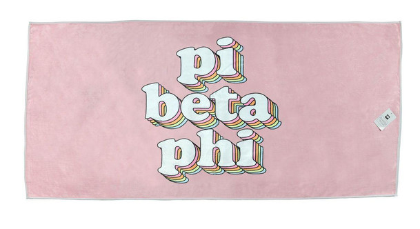 Sorority Shop Pi Beta Phi Plush Retro Beach Towel 
