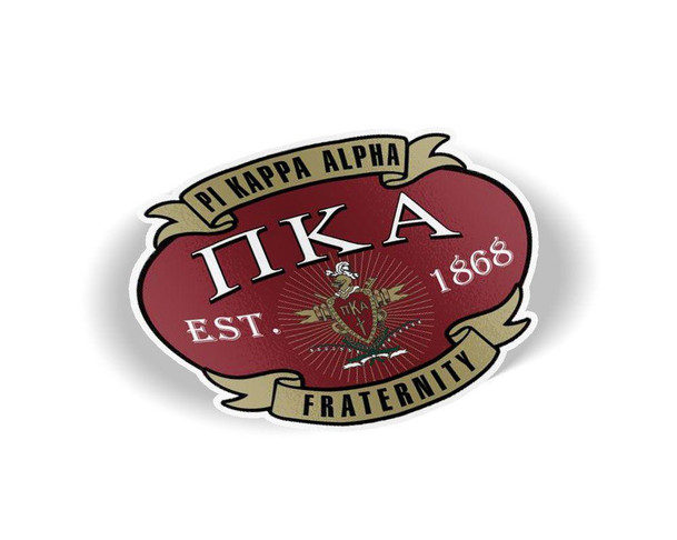 Pi Kappa Alpha Banner Crest - Shield Decal 