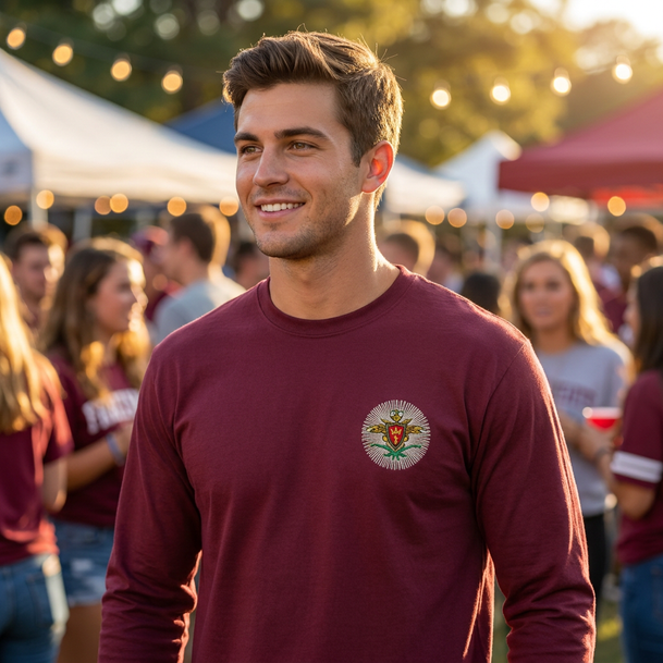 DISCOUNT-Pi Kappa Alpha Crest - Shield Long Tee