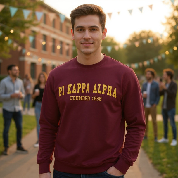 Pi Kappa Alpha Fraternity Founders Crew Sweatshirt