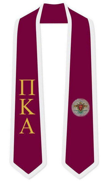  DISCOUNT-Pi Kappa Alpha Greek 2 Tone Lettered Graduation Sash Stole 