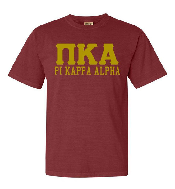  Pi Kappa Alpha Greek Custom Comfort Colors Heavyweight T-Shirt 