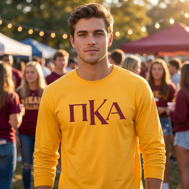 Pi Kappa Alpha Logo Long Sleeve Tee