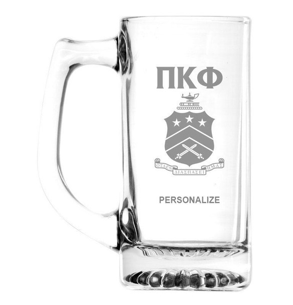 Pi Kappa Phi Glass Engraved 25 Ounce Mug