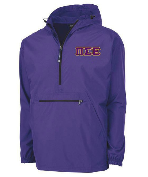 Pi Sigma Epsilon Tackle Twill Lettered Pack N Go Pullover-2