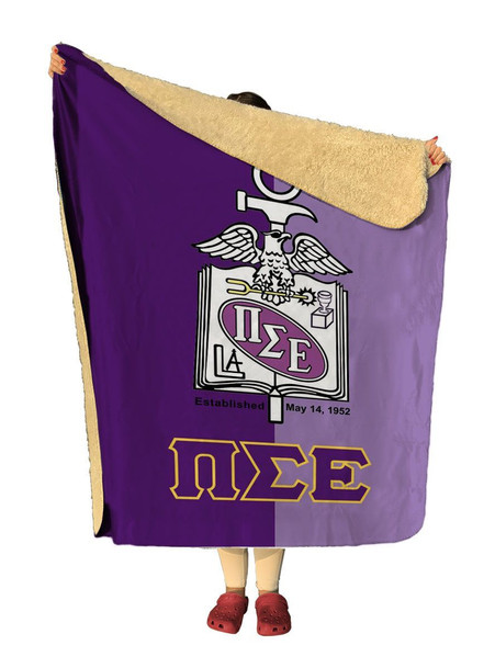 Pi Sigma Epsilon Two Tone Two Tone Sherpa Lap Blanket