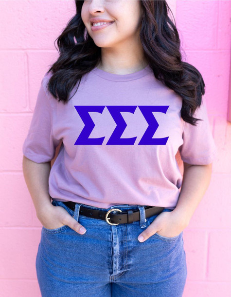  Fraternity / Sorority Printed Letter Tee 