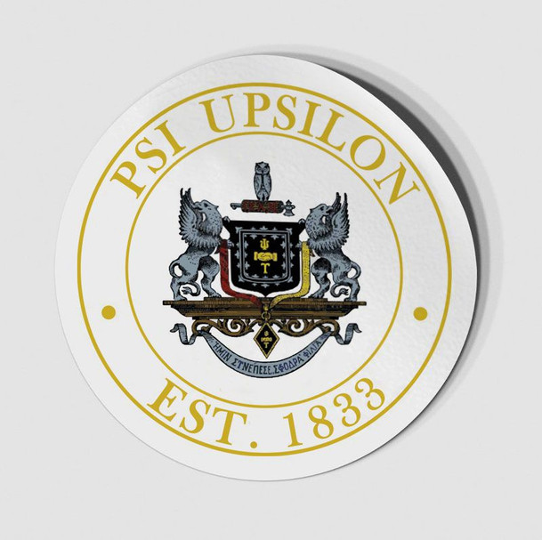 Psi Upsilon Circle Crest - Shield Decal