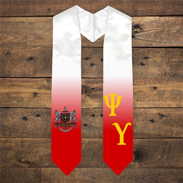  Psi Upsilon Extra Fancy Diagonal Greek Graduation Stole W Crest 