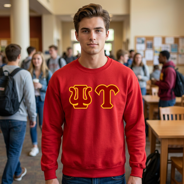 Psi Upsilon Custom Twill Crewneck Sweatshirt