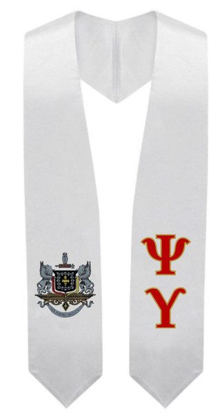  Psi Upsilon Super Crest - Shield Graduation Stole 