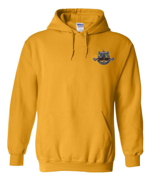  DISCOUNT-Psi Upsilon Crest - Shield Emblem Hooded Sweatshirt 