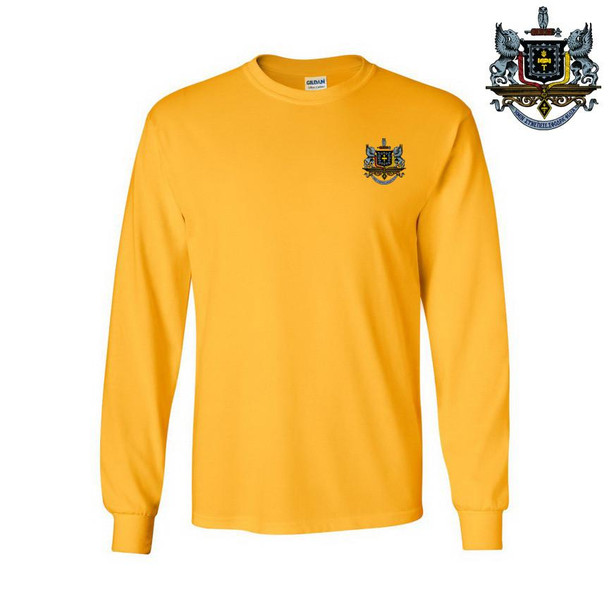  DISCOUNT-Psi Upsilon Crest - Shield Long Tee 